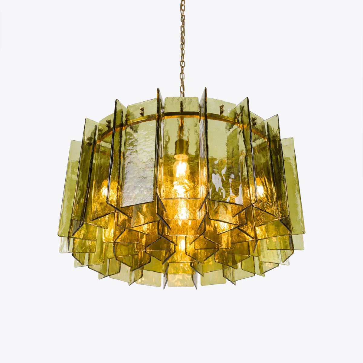 Berlin Chandelier Bottle Green 35" W 47" W