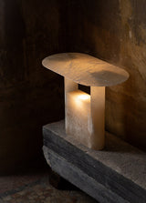 Pagoda Alabaster Table Lamp