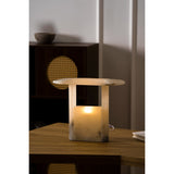 Pagoda Alabaster Table Lamp
