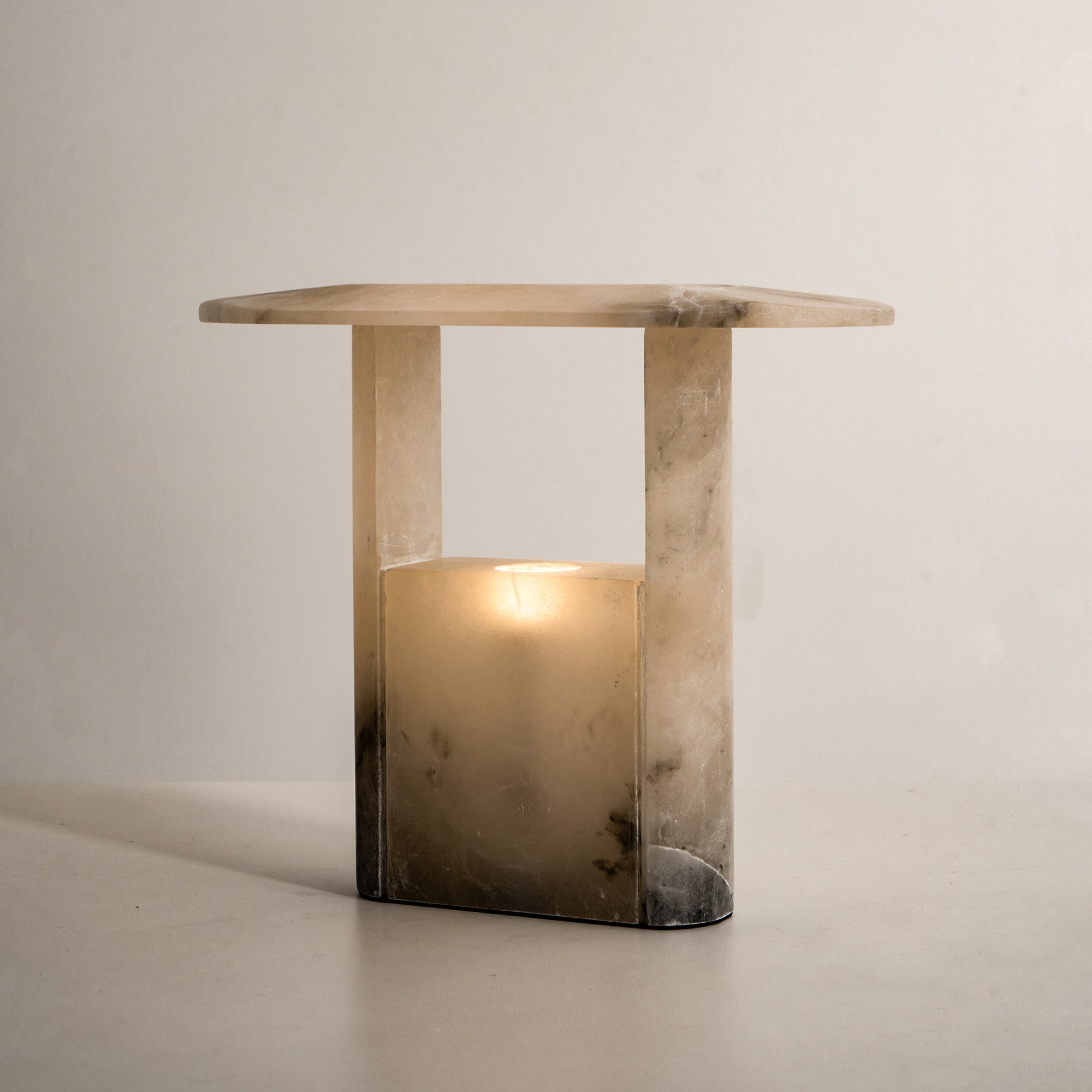 Pagoda Alabaster Table Lamp
