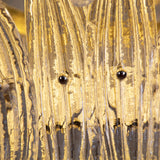Palm Leaves Murano Transparent Glass Chandelier