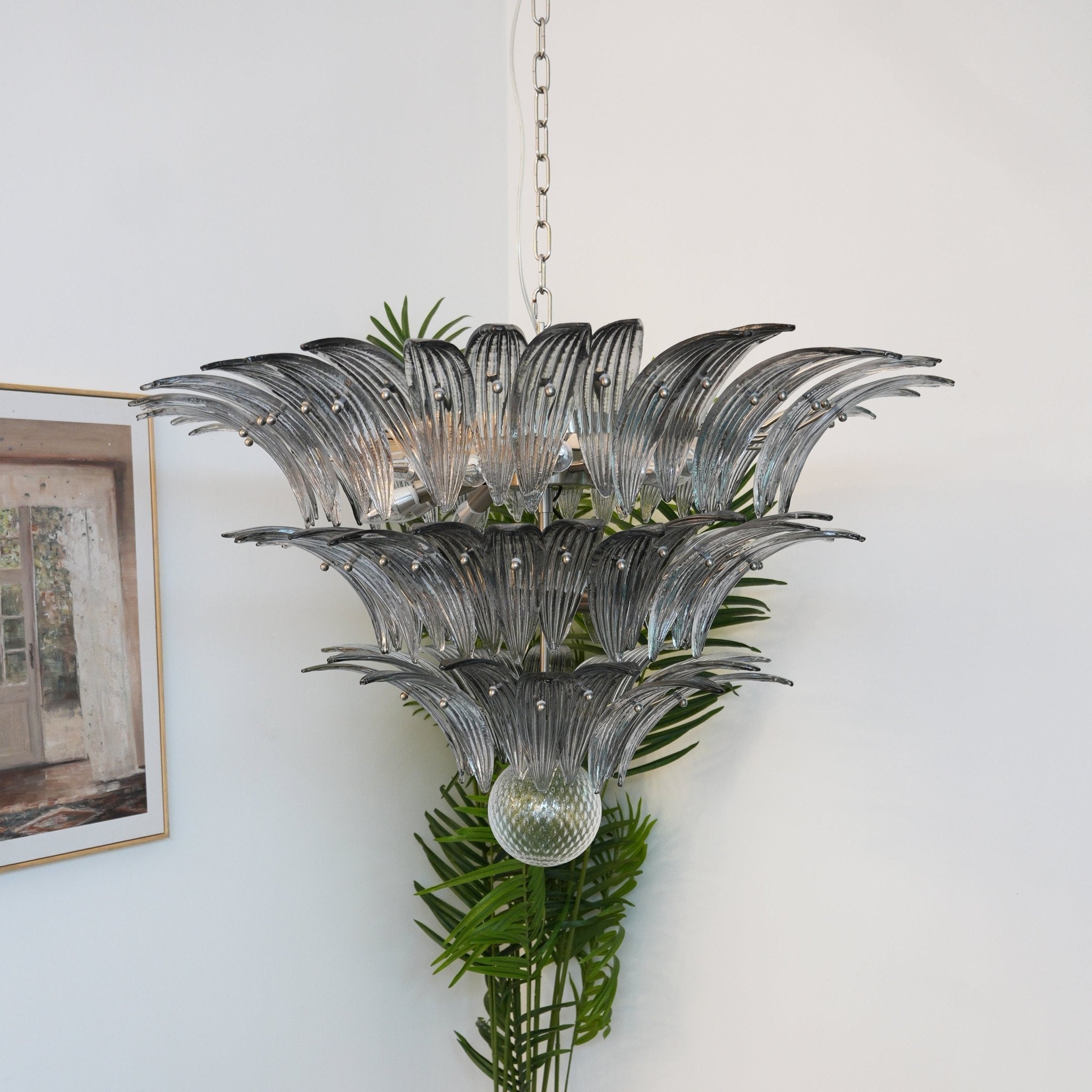 Palm Grove Murano Glass Chandelier