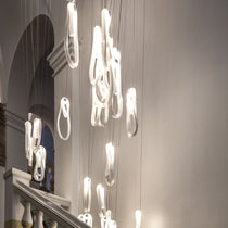 Pearlescent Filament Chandelier