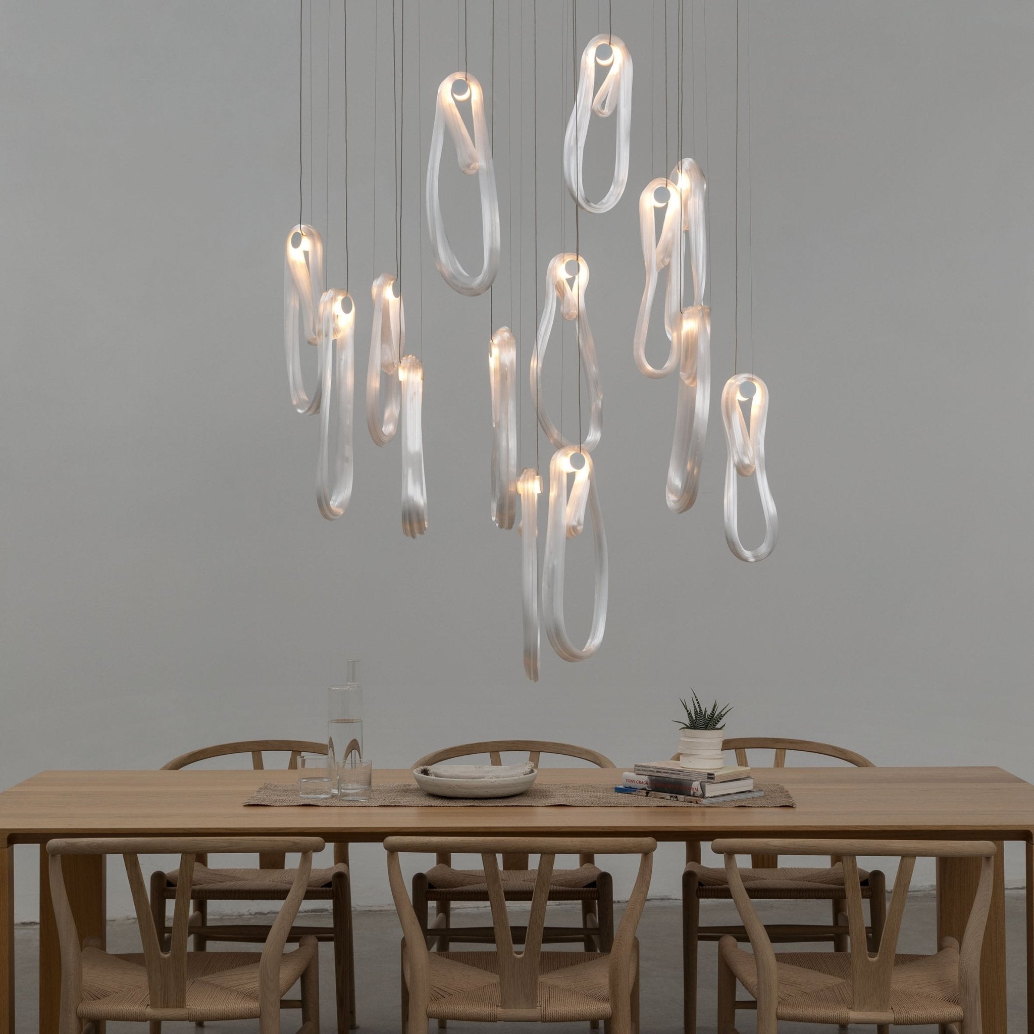 Pearlescent Filament Chandelier Secondary image
