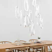 Pearlescent Filament Chandelier