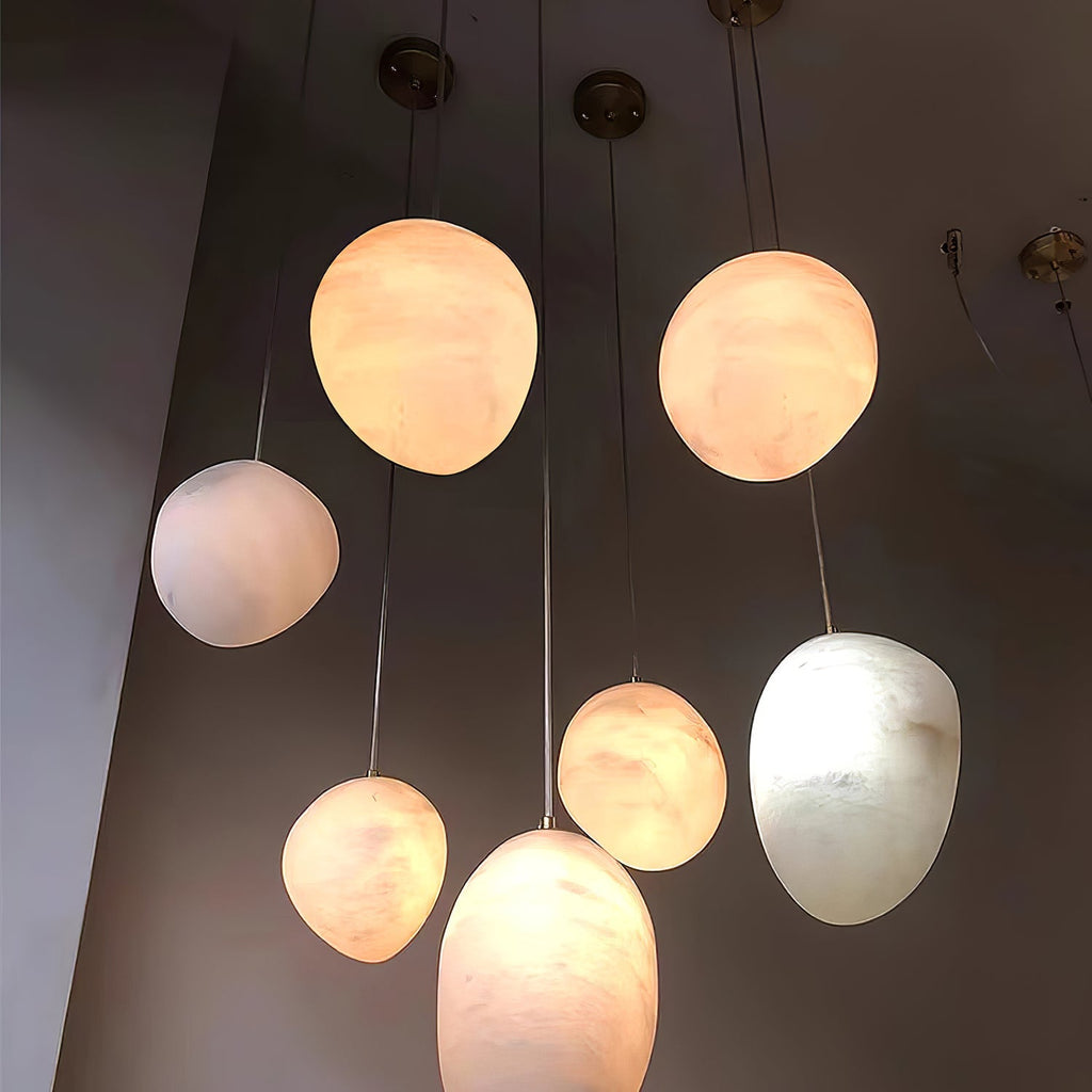 Pelora Alabaster Pebble Pendant Lamp - CasaraHouse