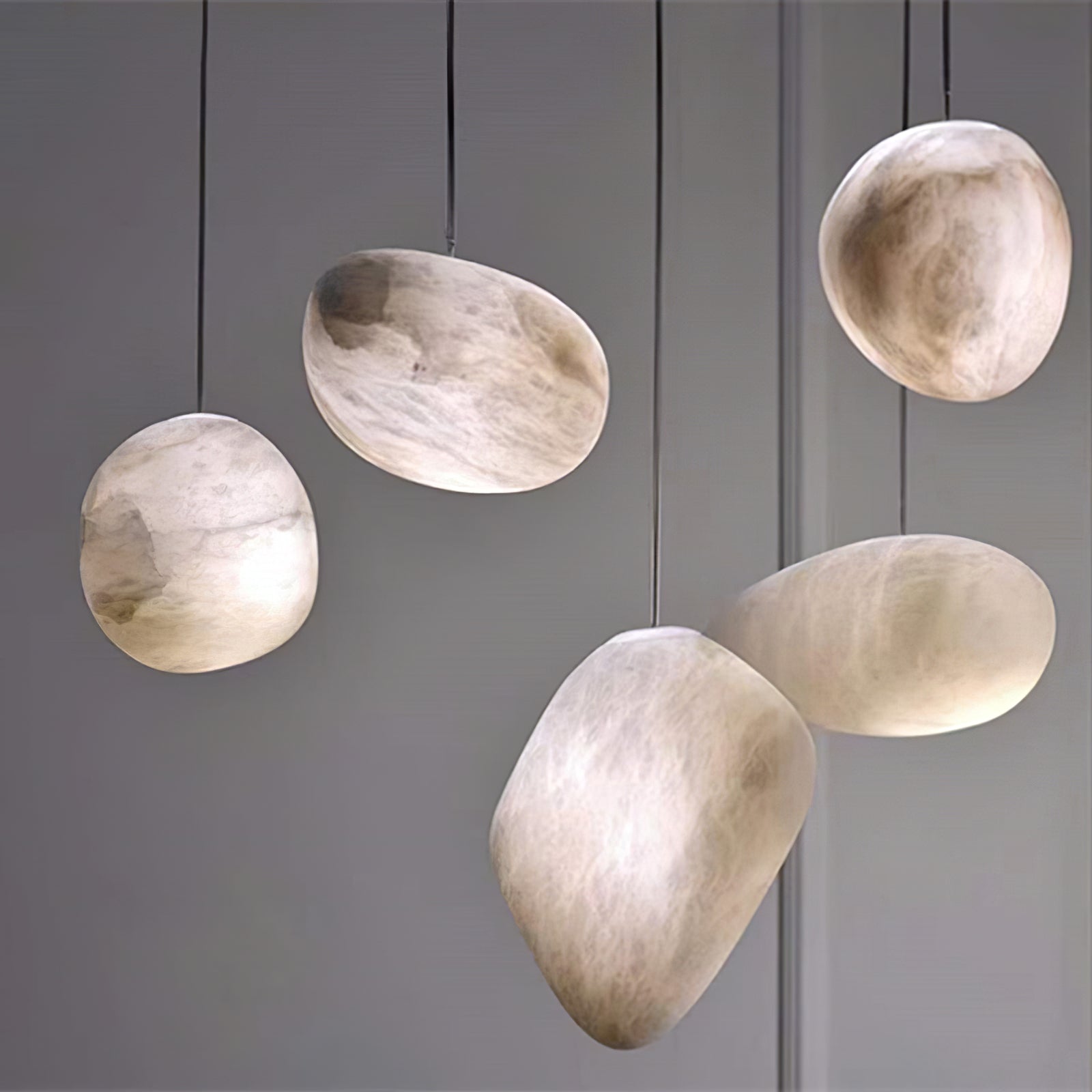 Pelora Alabaster Pebble Pendant Lamp - CasaraHouse