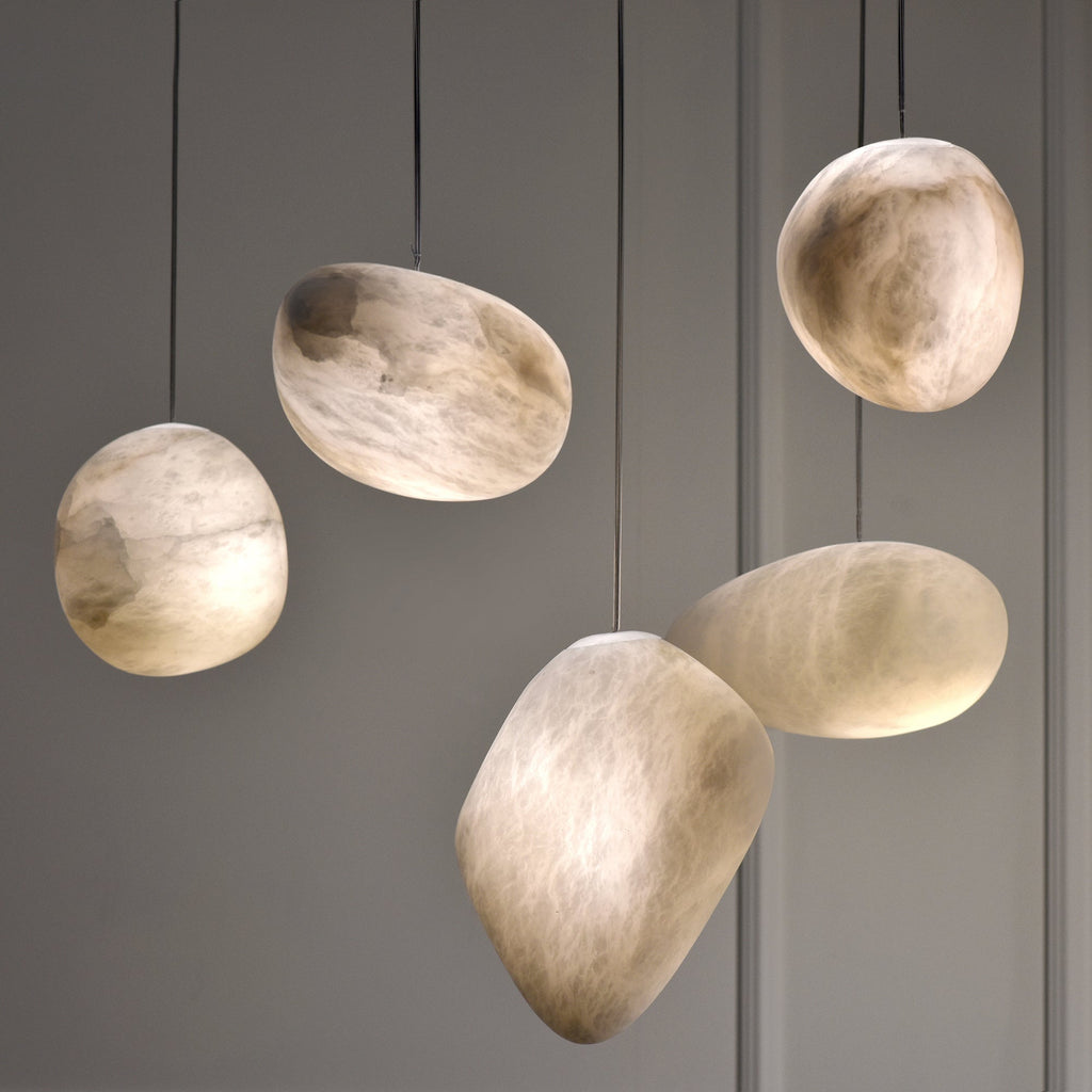 Pelora Alabaster Pebble Pendant Lamp - CasaraHouse