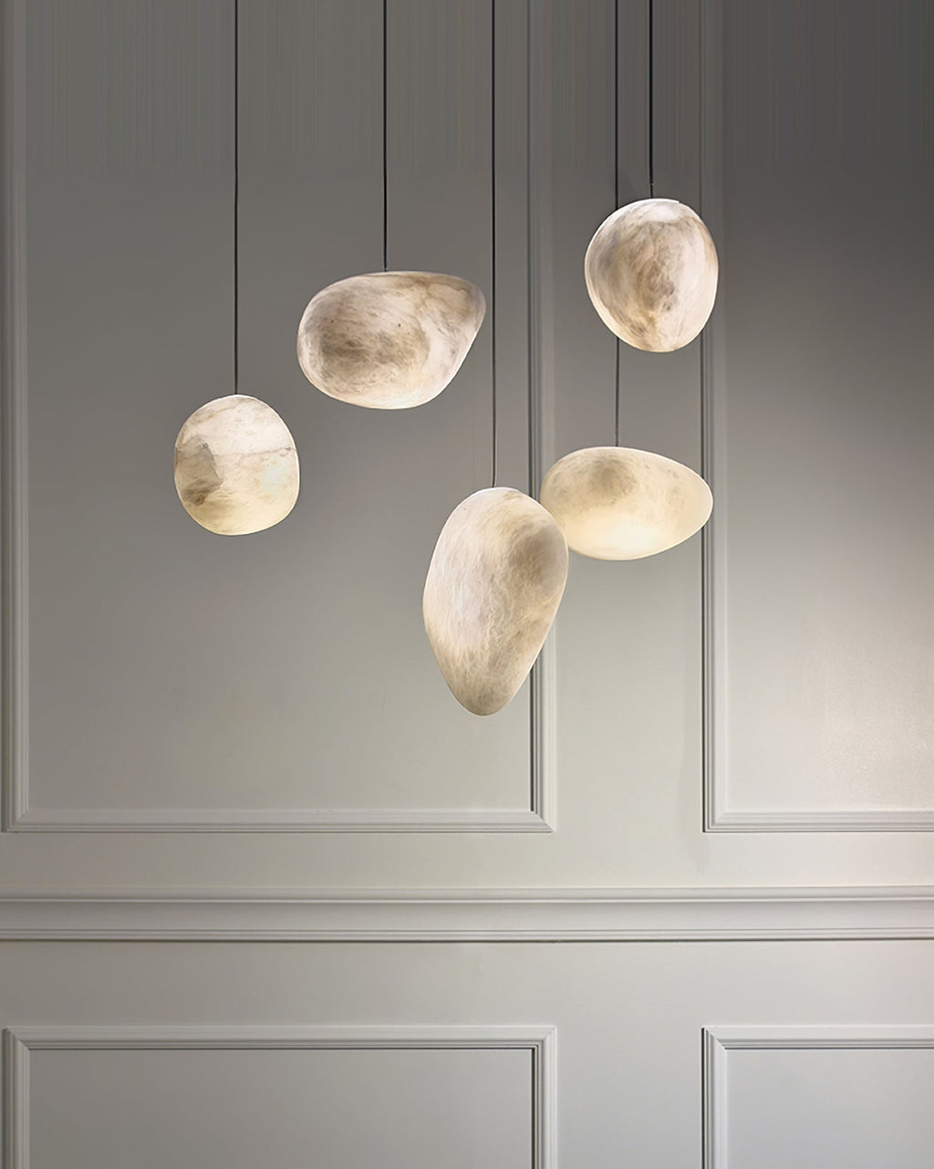 Pelora Alabaster Pebble Pendant Lamp - CasaraHouse