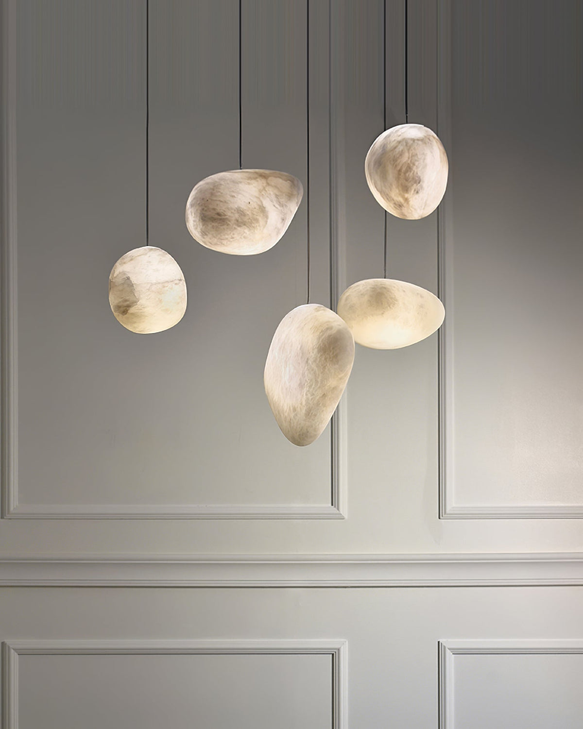 Pelora Alabaster Pebble Pendant Lamp - CasaraHouse