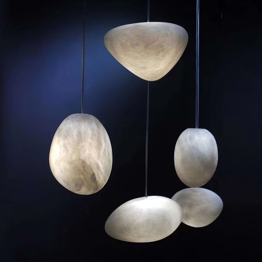 Pelora Alabaster Pebble Pendant Lamp - CasaraHouse