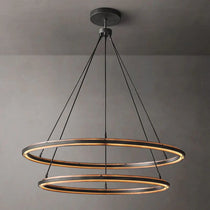 Adin Peralta Bronze 2-Tier Round Chandelier 60"
