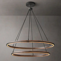 Adin Peralta Bronze 2-Tier Round Chandelier 60"