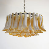 Designer Petal Amber Murano Glass Chandelier - CasaraHouse