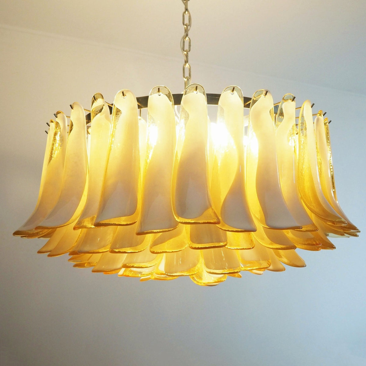 Petal Amber Murano Glass Chandelier