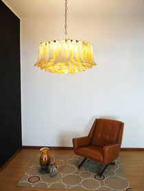 Petal Amber Murano Glass Chandelier