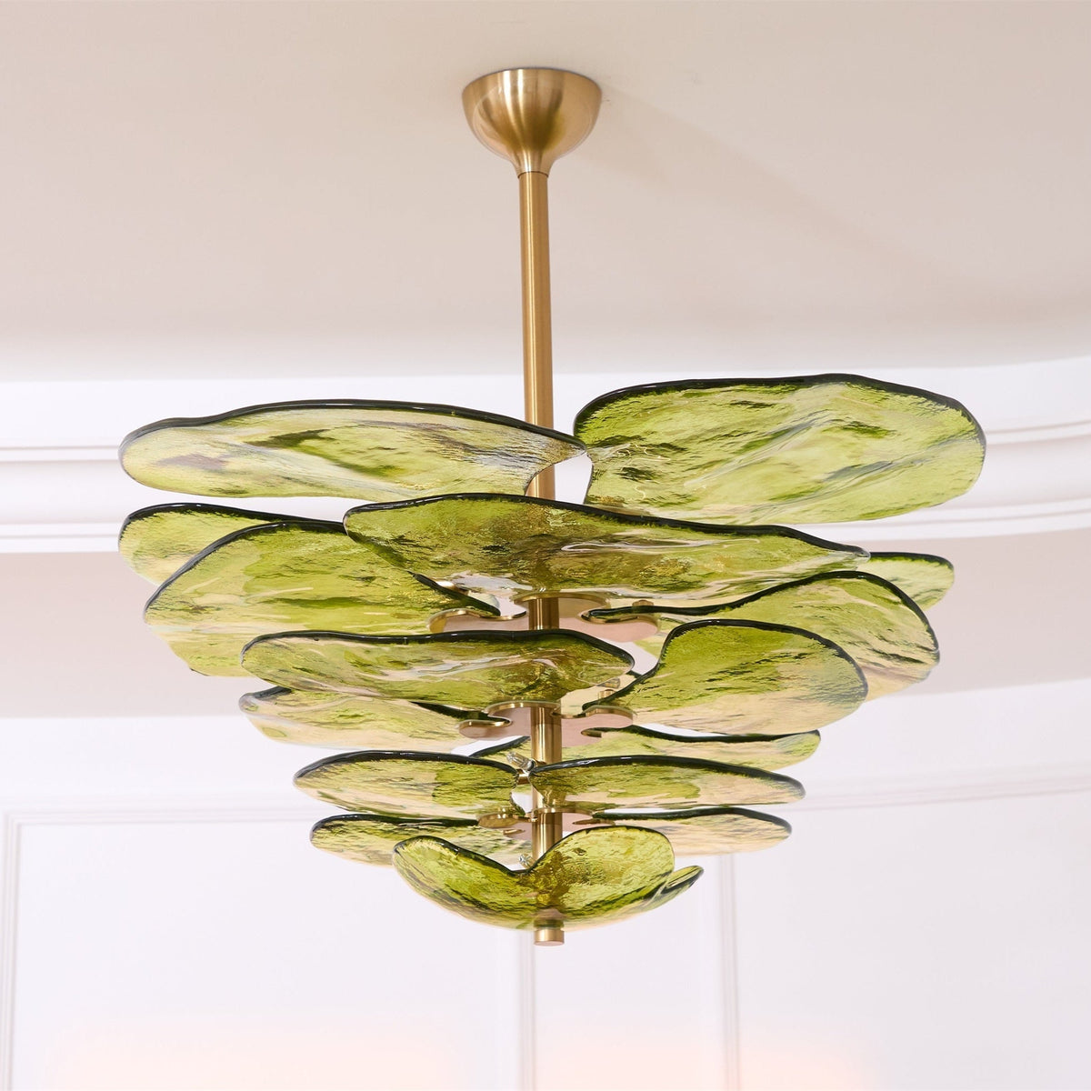 Petals Gold Murano Glass Chandelier