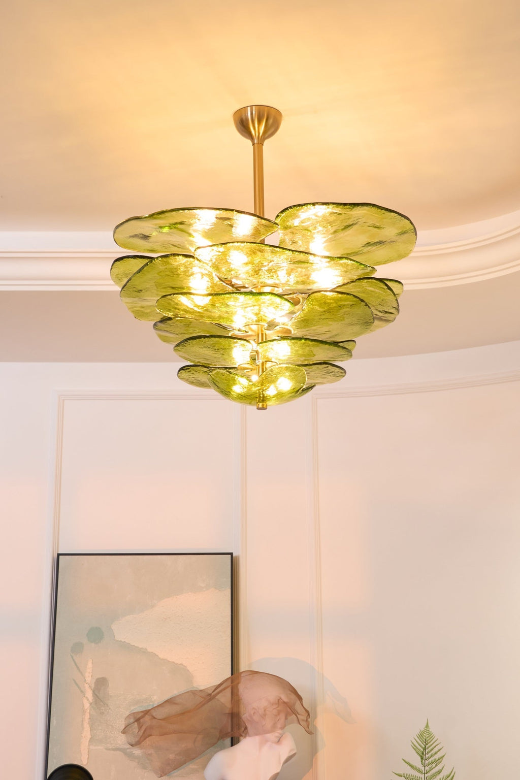 Petals Gold Murano Glass Chandelier