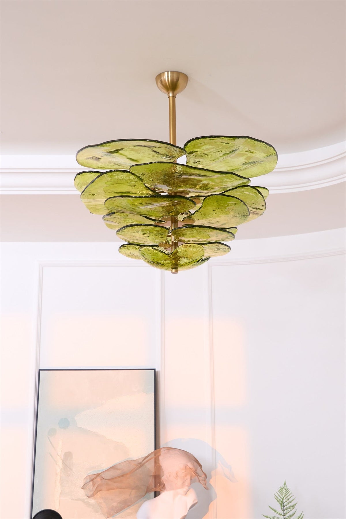 Petals Gold Murano Glass Chandelier