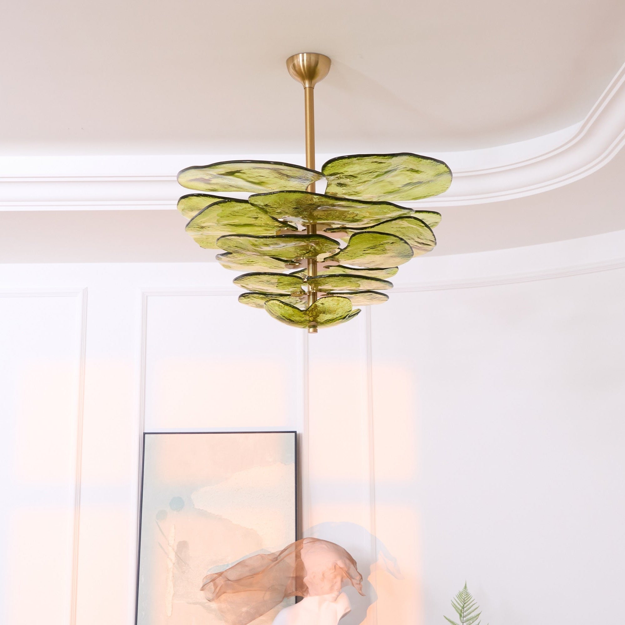 Petals Gold Murano Glass Chandelier