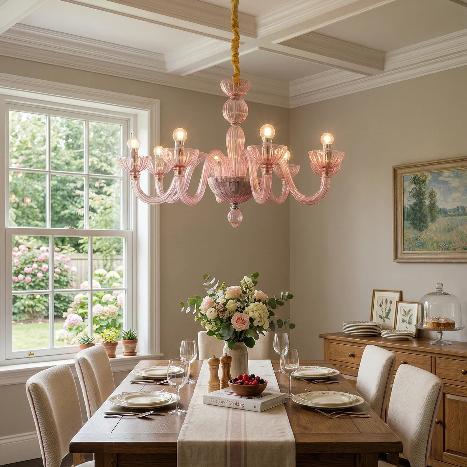 Pink Ares Murano Glass Chandelier Secondary image