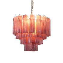 Star Shaped Tube Red Clouds Glass Chandelier