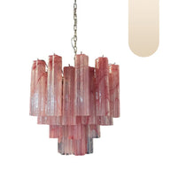 Star Shaped Tube Red Clouds Glass Chandelier