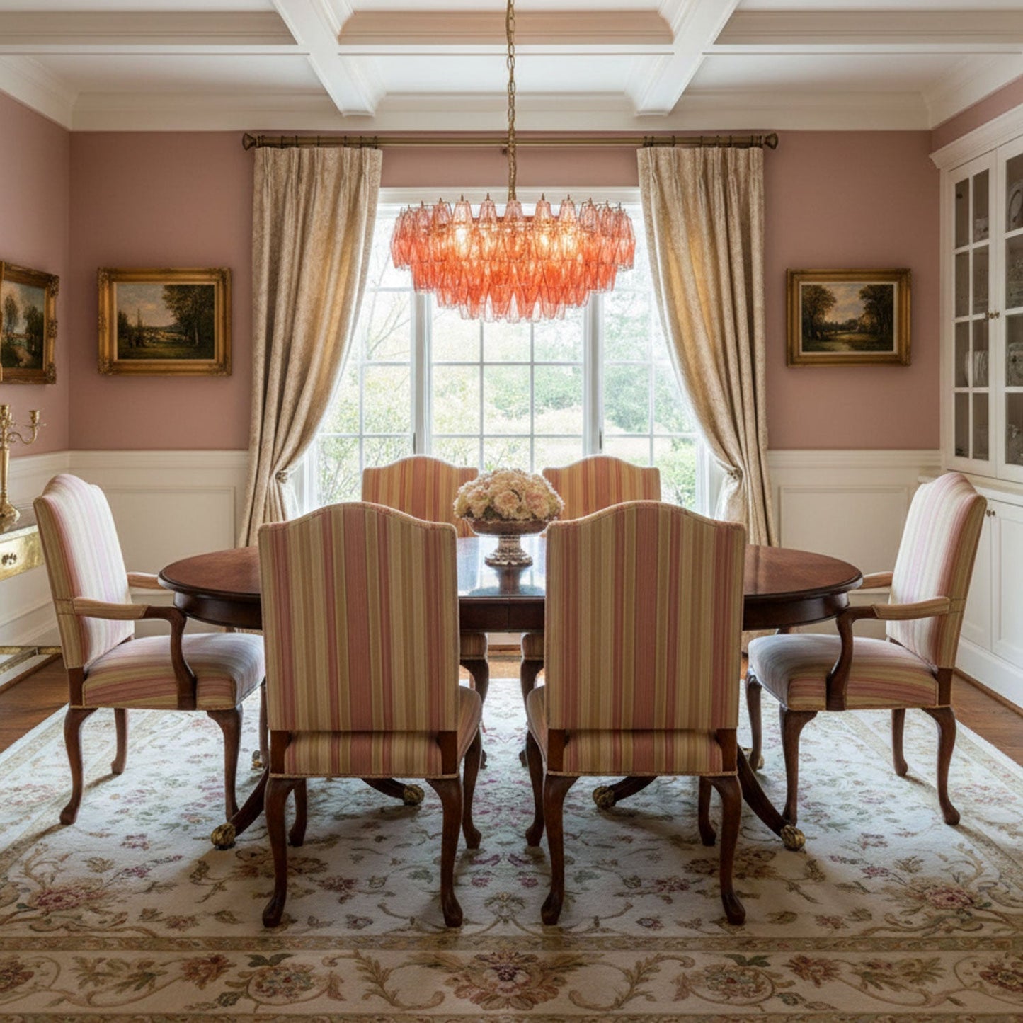 Modern Pink Polygon Drop Chandelier - CasaraHouse