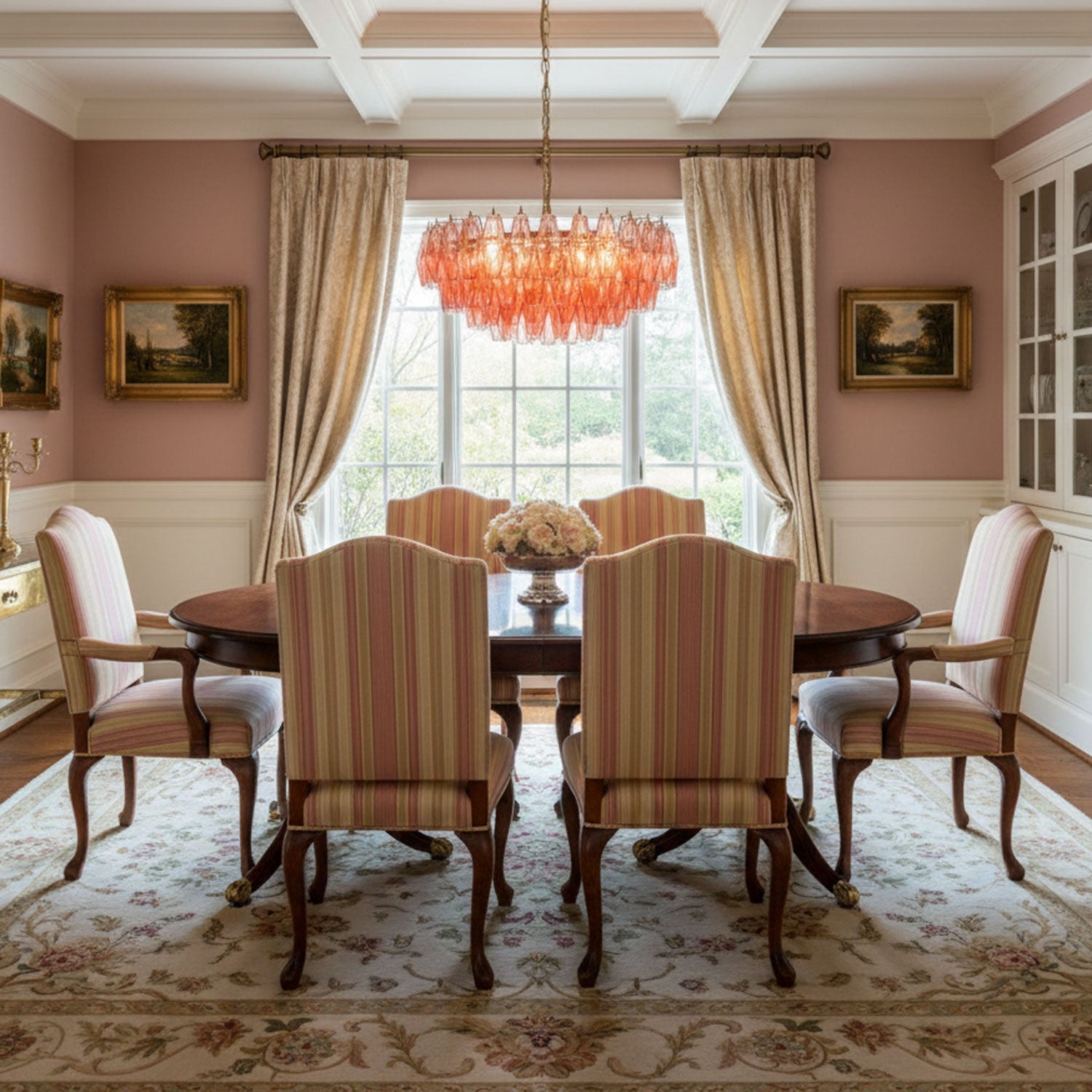Modern Pink Polygon Drop Chandelier - CasaraHouse