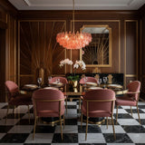 Modern Pink Polygon Drop Chandelier - CasaraHouse