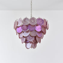 Pink Murano Glass Disc Chandelier