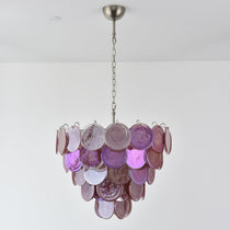 Pink Murano Glass Disc Chandelier