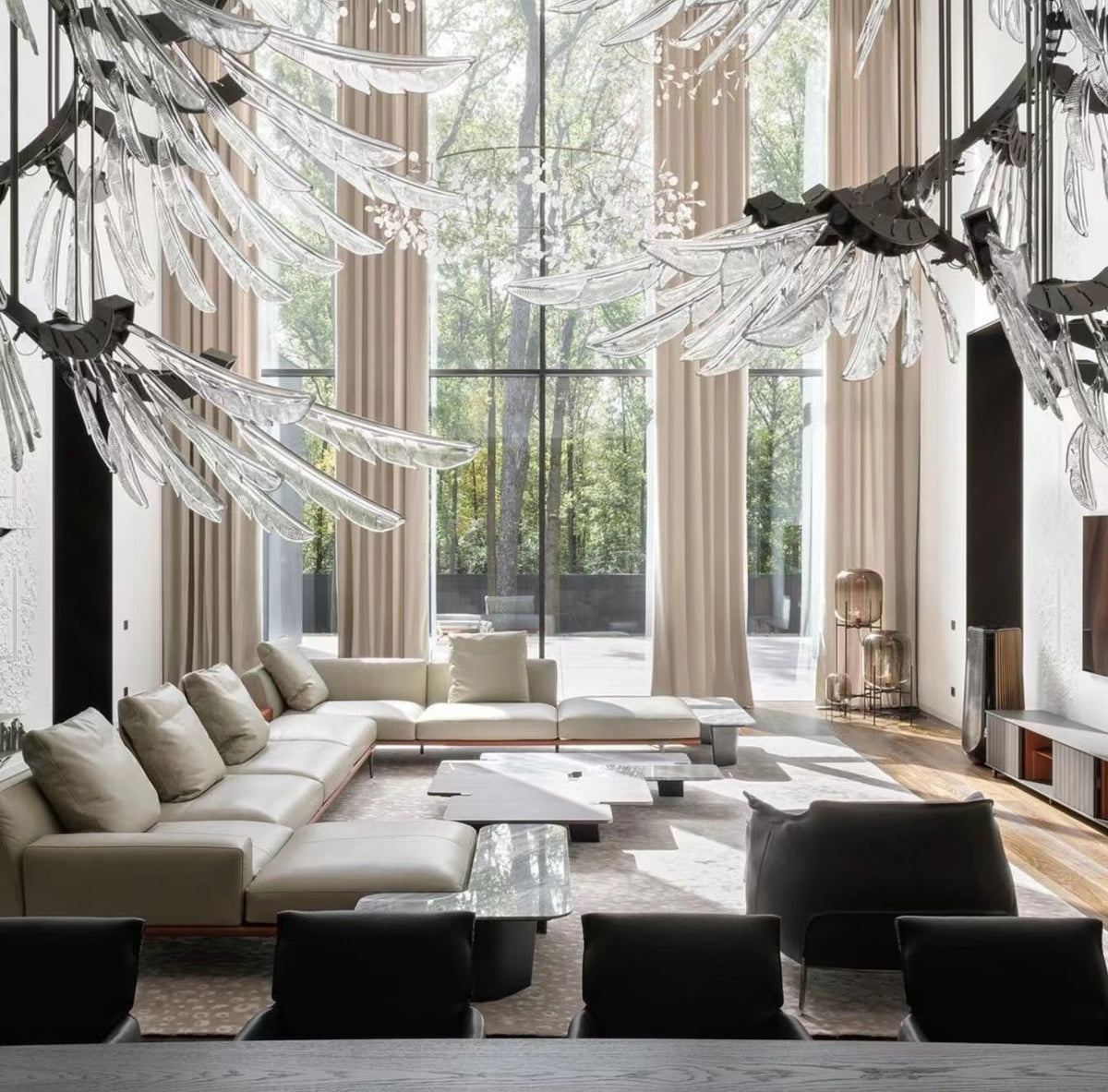 Contemporary Plumage Ascent Chandelier - CasaraHouse