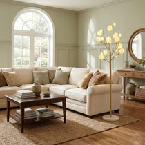 Porcelain Magnolia Floor Lamp