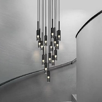 Kacey Postmodern Round Glass Chandelier For Staircase