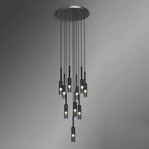 Kacey Postmodern Round Glass Chandelier For Staircase