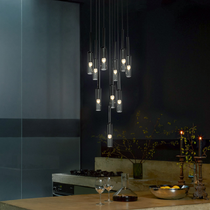 Kacey Postmodern Round Glass Chandelier For Staircase