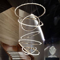 Primary Crystal Multi Rings Chandelier