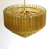 Contemporary Prism Murano Amber Glass Chandelier - CasaraHouse