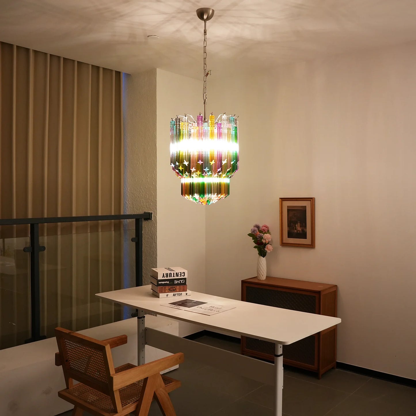 Prismatic Murano Colorful Chandelier