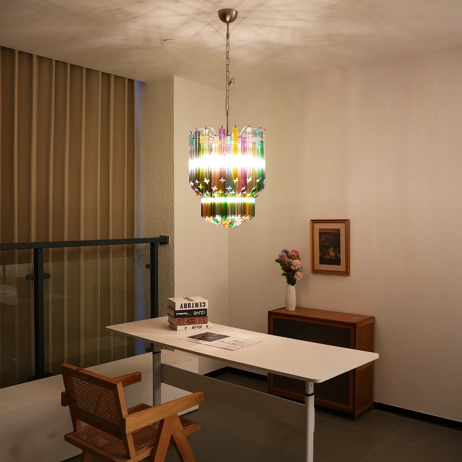 Prismatic Murano Colorful Chandelier