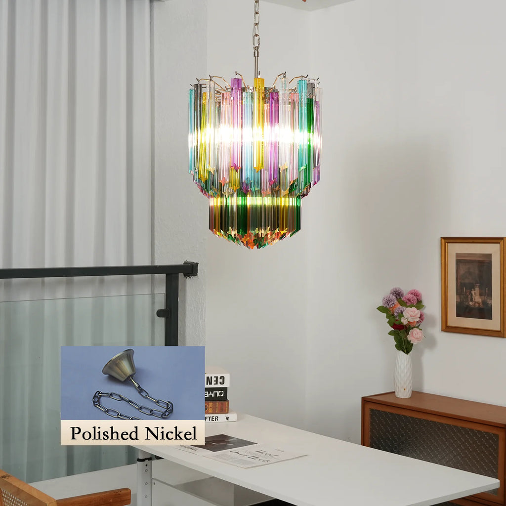 Prismatic Murano Colorful Chandelier