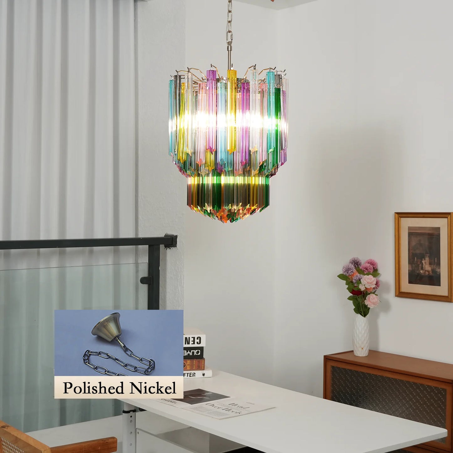 Prismatic Murano Colorful Chandelier