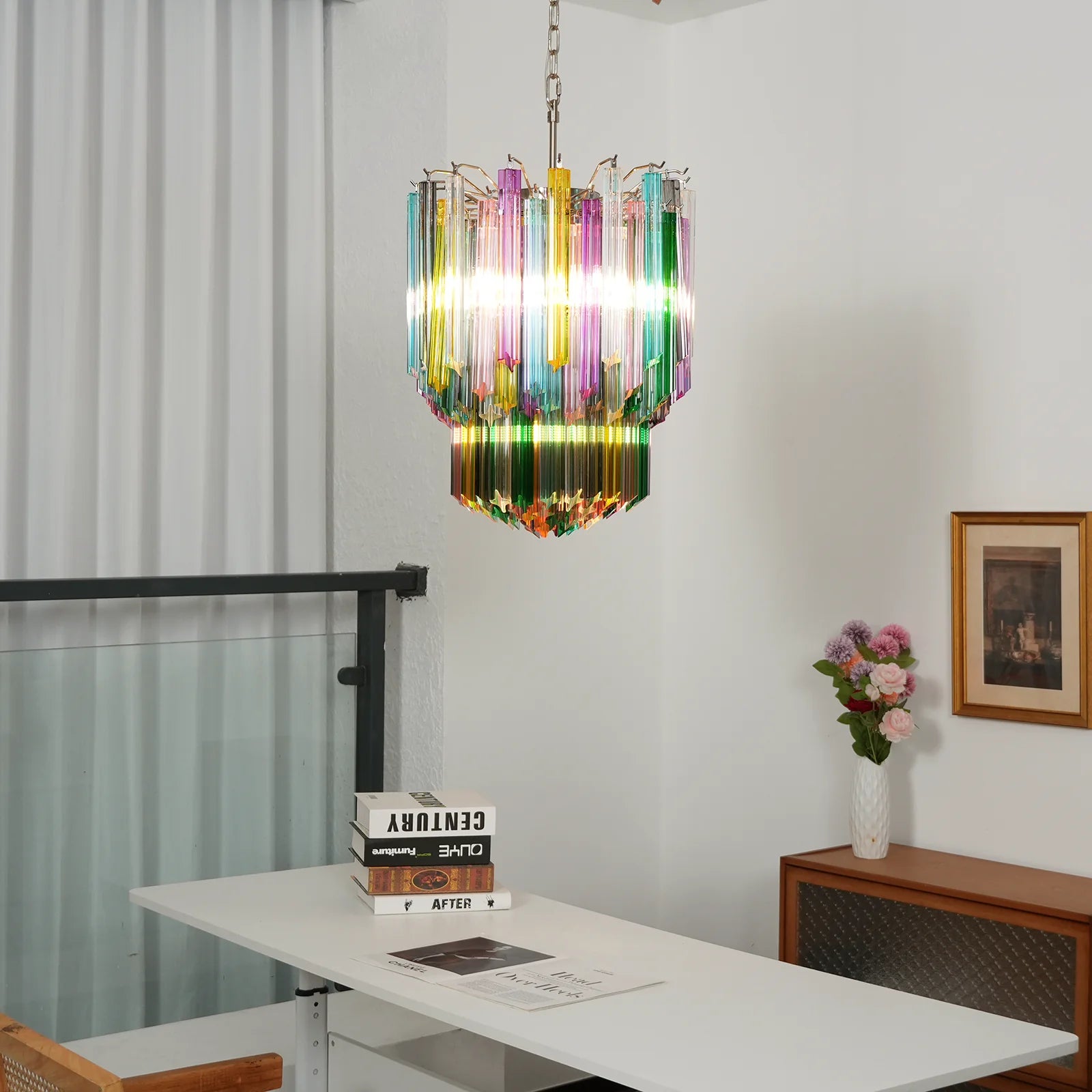 Prismatic Murano Colorful Chandelier Secondary image