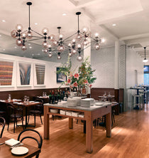 Modo Chandelier - 4 Sided, 15 Globes