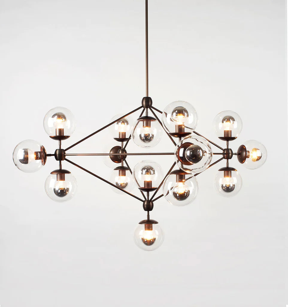 Modo Chandelier - 4 Sided, 15 Globes Main image