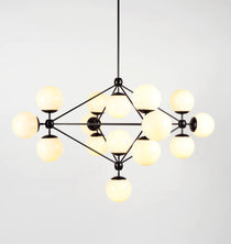 Modo Chandelier - 4 Sided, 15 Globes