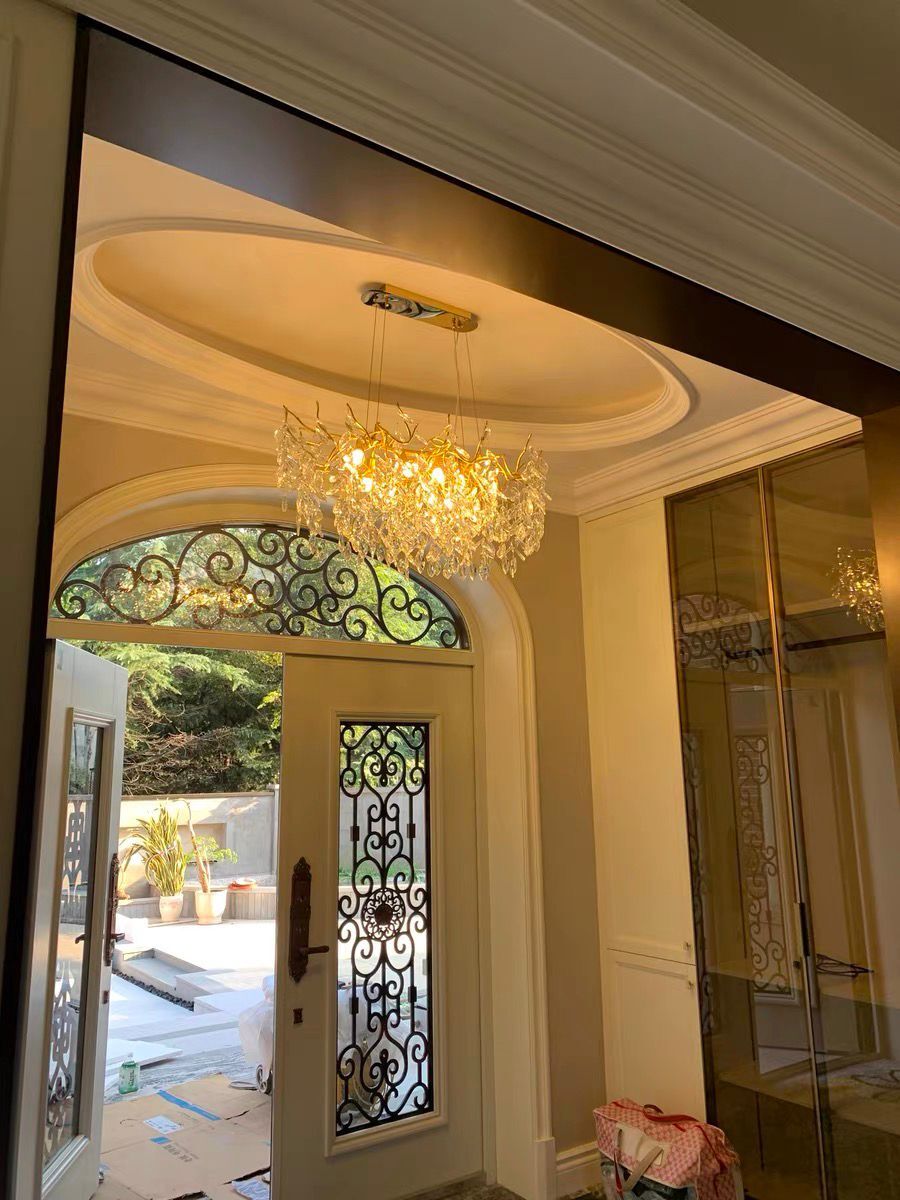 French Branch Elegant Crystal Leaves Chandelier