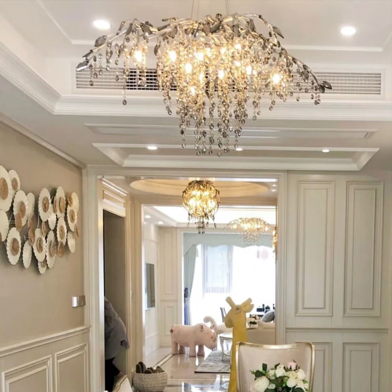 New Luxury Branch Crystal Pendant Chandelier Designer Creative Art Dining Room/Living Room Light Fixture Secondary image
