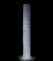 Oversized Silver Crystal Long Ceiling Chandelier Art Designer Column Waterfall Decorative Staircase Light Fixture
